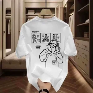 100%精梳棉~男潮酷美式休闲宽松街头帅网红字母简单洋气耐看