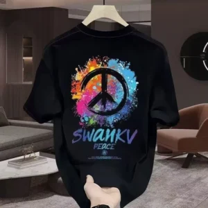 100%精梳棉~超酷男女同款多色可选印花AB面高级新款百搭休闲透气
