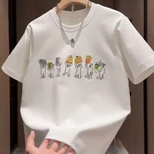 100%精梳棉~潮流街头简约不挑人日常百搭宽松遮肉简慵懒