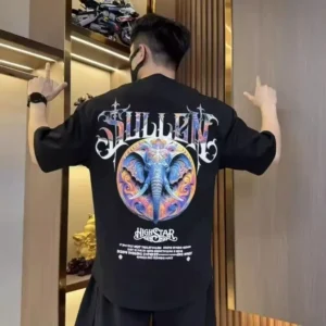 100%精梳棉~大气潮流闭眼入少年感大象帅气日常百搭宽松遮肉通勤不焖汗