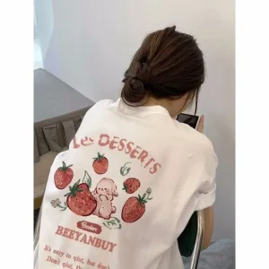 100%精梳棉~宽松慵懒百搭设计多色可选大气清新凉快舒适耐看显瘦