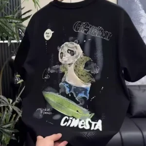 100%精梳棉~潮流街头简约不挑人日常百搭宽松遮肉简慵懒松弛感