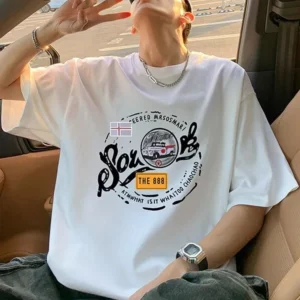 100%精梳棉~男潮酷街头帅气引领时尚网红A面手绘版