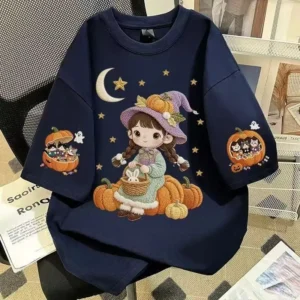 100%精梳棉~短袖2026 魔法少女大气可爱高级新款百搭休闲时尚