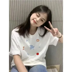 100%精梳棉~大气清新凉快舒适耐看显瘦亲肤透气设计气网红简约