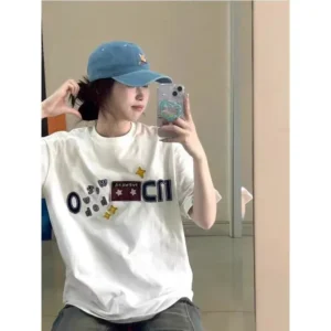 100%精梳棉~甜美小众舒适耐穿回头率超高温柔宽松慵懒百搭设计简单百搭