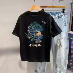 100%精梳棉~潮流街头少年感涂鸦版彩色日常百搭宽松遮肉简洋气