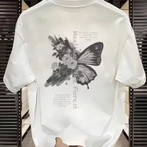 100%精梳棉~男潮牌街头大气日常百搭潮酷街头帅红字母简单洋气