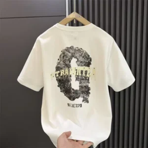 100%精梳棉~潮流街头简约不挑人AB面大写字母G日常百搭宽松遮肉简洋气