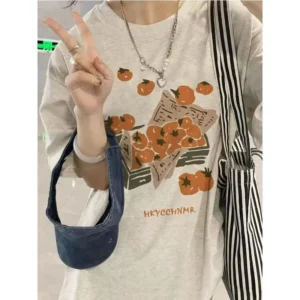 100%精梳棉~甜妹风小众舒适耐穿回头率超高温柔宽松慵懒百搭设计简单