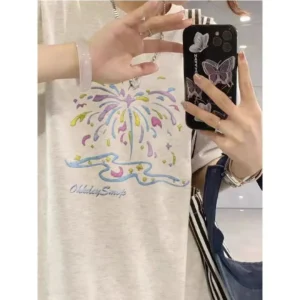 100%精梳棉~亲肤透气不扎身花朵温柔宽松慵懒百搭设计大气清新凉快